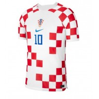 Camisa de Futebol Croácia Luka Modric #10 Equipamento Principal Mundo 2022 Manga Curta